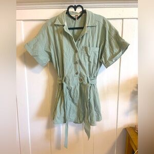 Free People Seafoam Green Short Romper